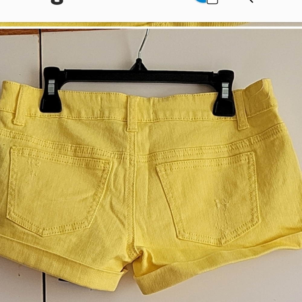 American Style Denim Modern Vintage No7 Iris Jeans Yellow Women's Shorts Size S